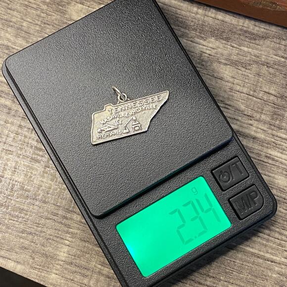 Vintage Bell Trading Post 925 Sterling Silver Tennessee State Map Pendant Charm - Picture 4 of 4